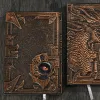 Ноутбуки A5 Notebbook, Dragon Embessed Retro в твердом переплете, кожаная обложка, 100 листов/книга, горизонтальная линия внутри офисного дневника обучения QP04