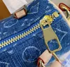 Designers de luxe pour femmes en denim sac fourre-tout fleurs