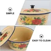 Schalen Emaille -Becken Salatbehälter Deckel Haushaltsuppe Tureen Pot Vintage Nudel Schüssel Badewanne Aufbewahrung