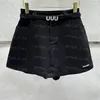 Black Women Suit Shorts Pants With Belt Letters Luxury Casual Daily Shorts Ins Fashion Street Style Shorts