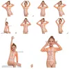 One-Pieces One Pieces Toddler Girls One-Piece Swimsuit Infant Flower Leopard Print Long Sleeve Neck Front Zipper Swimwear Monikini Bea Dhbza