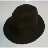 Berets 2018 Crushhat 100% wełna z australijskiej fedora moda unisex czarny homburg panama jazz hat menu Panama Fedora Black Hats B1540