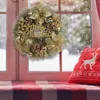 Fleurs décoratives couronnes modernes pour la porte d'entrée Classic Lettre de Noël couronne de Noël 2024 Fenêtre de fenêtre de décoration