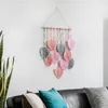 Tapisserier Fashion Hand-Woven Leaf Tapestry Cotton Thread Weaving Hanging Ornament Birthday Present