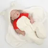 Cobertores nascidos bebê cobertor swaddle envoltório inverno algodão pelúcia saco de dormir 0-12m