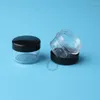 Storage Bottles 100pcs/Lot Wholesale Empty 15g Skin Care PS Facial Cream Jar 1/2OZ Container Eyeshadow 15ml Small Refillable Packaging Black