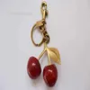 Keychains Lanyards Keychain Internet-Famous Crystal Cherry Car Accessories High-Grade Pendant 172