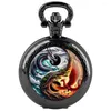 Montres de poche Mysterio Phoenix Dragon Glass Dome Dome Vintage Quartz Men de montre Femmes Pendant Collier Chaîne Charme Clock Bijoux Cadeaux