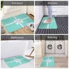 Carpets Turquoise Gift Box White Bow Polyester Doormat Rug Carpet Mat Footpad Anti-slip Washable Entrance Kitchen Bedroom Balcony Toilet