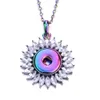 Collier instantané coloré bijoux 18 mm bouton-bouton arbre à eau Collier de coeur pour les femmes