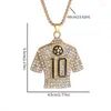 Pendant Necklaces Classic Fashion Black No. 10 Jersey Men's Necklace Personality Charm Football Lovers Accessories Jewelry Gift Women
