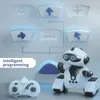 Mini RC Robot Sensing CADY WIDA Intelligent Toy Programing Education Music Dance Robots Auto Follow Gesture Control Toys For Kid 240321