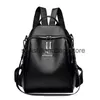 Backpack Style Novo moda versátil de grande capacidade feminino com bolsa textura de cor sólida comutando portátil durável e prático H240403