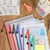 Storage Bags Mesh Zipper Document Pouch Bag Waterproof Plastic File Folders Pencil Case Travel School Office Appliances