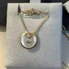 Designer CARETRE NACKLACE Simple Set Pendant High Version Lucky Talisman Necklace Pure Silver Talisman Rose Gold Womens Collone Chain