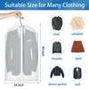Sacs à bouffée 50 PCS suspendus Garment léger Clear Suit en vrac Sleeve pour vestes vestes Uniforme Armoire (40 pouces)