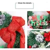 Fleurs décoratives couronnes de Noël pour porte d'entrée couronne d'hiver joyeuse berry arc guirlande ferme artificielle avec