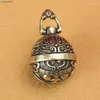 Keychains 1PC Vintage Brass Keychain Pure Copper Gluttonous Bell Car Key Chain Pendant Small Men And Women