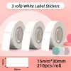 Papier wit label tape voor Phomemo Q30 Printer Paper 3 Rolls Label Sticker Paper Roll voor Phomemo Labeller Q30 D30S Label Printer