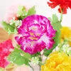 Decorative Flowers 38CM Artificial Flower Plastic Carnation Bouquet Home Decoration Silk Vase Arrangement Accessories