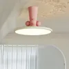 Потолочные светильники 2024 спальня лампа к черному розовому дистанционному управлению дополнительная круглая гостиная детские внутренние светильники