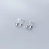 Stud Earrings 925 Sterling Silver Cherry Ball For Women Girl Kids Elegant Lady Prevent Allergy Boucle D'oreille Pendientes