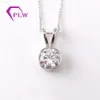 Provence 14K White Gold 1Carat Round Diamond hanger ketting