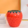 Vaser Strawberry Shaped Flower Vase Arrangement Elegant Pencil Holder for Wedding Home