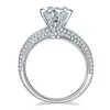 1CT 6 Claw Moissanite -ringen voor dames