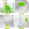 Peelingreinigungsbürste 3in1 Duschreinigung Pinsel Badewanne Fliesenpeeling Pinsel Ausleitbar 180 ° Rotatable Badezimmer Dreieck Reinigung Mop