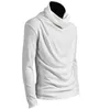 Herren-T-Shirts T-Shirts Slim Männer Hemd Tops 2024 Mode männliche Stretch-T-Shirt Rollkragenleneck Langarm T-Shirt High Collar
