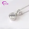 Provence 14K White Gold 1Carat Round Diamond hanger ketting