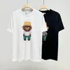 Black White Mens Femmes T-shirt avec lettres Bear Summer Designer Street T-shirts Fashion Men T-shirt High Quality 10A