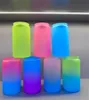 Tobilisation 16oz libbey couvercles colorés en plastique en acrylique libbey boîte avec la paille pour le vinyle UV DTF Autocollant d'été