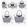 2024 Nylon 2023 New Navy Blue Stripe Bag Large Medium and Small Tote Womens