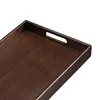 Decorative Figurines Rustic Serving Trays With Double Handle Appetizer Organizer For Countertop Dining Table Cabinet Home