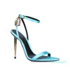 2024 SANDALS Hardware Blocco e Woman Woman Metal Stiletto Wedding