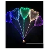 Gadget LED Valentine039 Gifts de jour Love Heart Bobo ballons ballons lumières nocturnes clairs Balloon Flash Air pour la fête de mariage Decora3362518 Dhlky