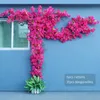 Artificial Flower Rattan Tree Vine Bougainvillea Floral Wall Plants Tree Wedding Christams Party Festival Outdoor Garden Decor 240328