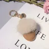 Luxury handmade mink slippers keychain simulation shoes bag pendant key chain immortal flower accessories pendant Llaveros 240320