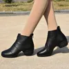 Dansskor Swyivy Sport Woman Fall Summer Wedge Sneakers äkta läder 2024 Kvinnlig hög toppmodern sko svart