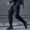 Calças masculinas HKSH Darkwear Cargo Spring Autumn High Street Trendy Casual Cropped perneiras punk Tactical Troushers HK0005