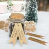 Party Decoration 50pcs God jul Kraft presenttaggar Tack Bottle Shape Paper Message Hang Tag Craft Cards Etikett Xmas Favor