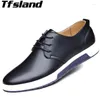 Chaussures de marche printemps hommes cuir souple à lacets Zapatos tendance noir bleu marron appartements pour baskets