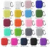 2 in 1 For Apple Airpods 1 2 Cases Silicone upset Protector Airpods Cover Wireless Earphone Box Antidrop With Hook6920303