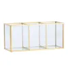 Ben spazzole Vendita calda Nordic Transparent Painting Grid Glass Storage Box Box Modern Cosmetics Storage Contenitore Spazzola