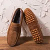 Casual Shoes Winter Suede Leather Slip On Men Loafers Moccasins Mocassin Homme Mocasines Hombre Autumn Men's Slip-ons Anti-Skid