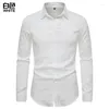 Chemises habillées pour hommes hommes couleur solide jacquard blanc social pour le mariage de fêtard de promotion de bal des smoking