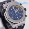 ATHLEISURE AP PULHO DE PULHO EPIC ROYAL OAK OFFSHORE 26703ST Mens Precision Aço Blue Plate Automático Swiss Swiss Watch Famous Luxury Sports Watch