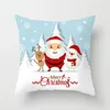 Kussen Kerstmisklep Cartoon Santa Claus Cute Elk Decoration Pillowcase